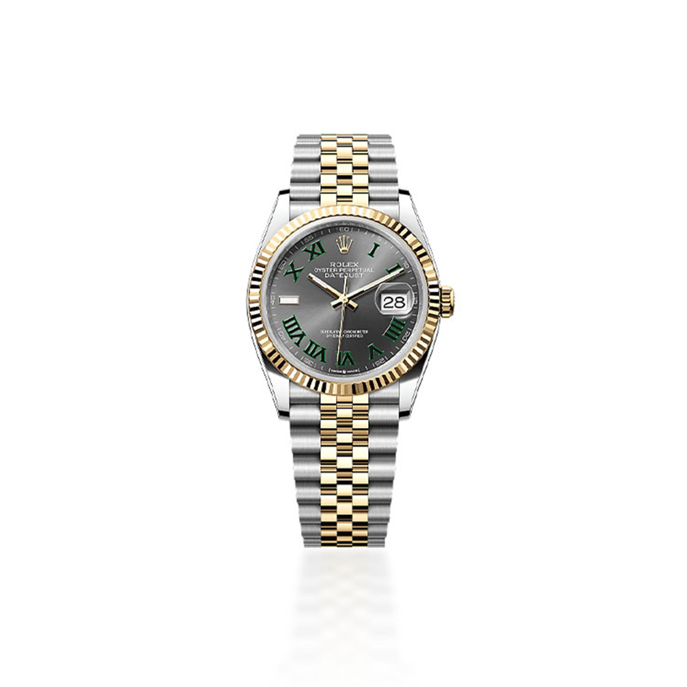 R01ex datejust 36 oyster 36 mm oystersteel and yellow gold 126233-0035